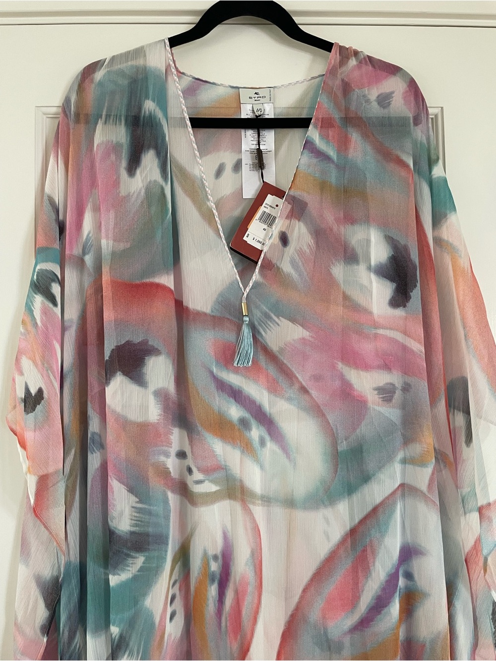 Etro Abito Mare Kaftan Maxi Dress NWT size IT 46 - Picture 5 of 9